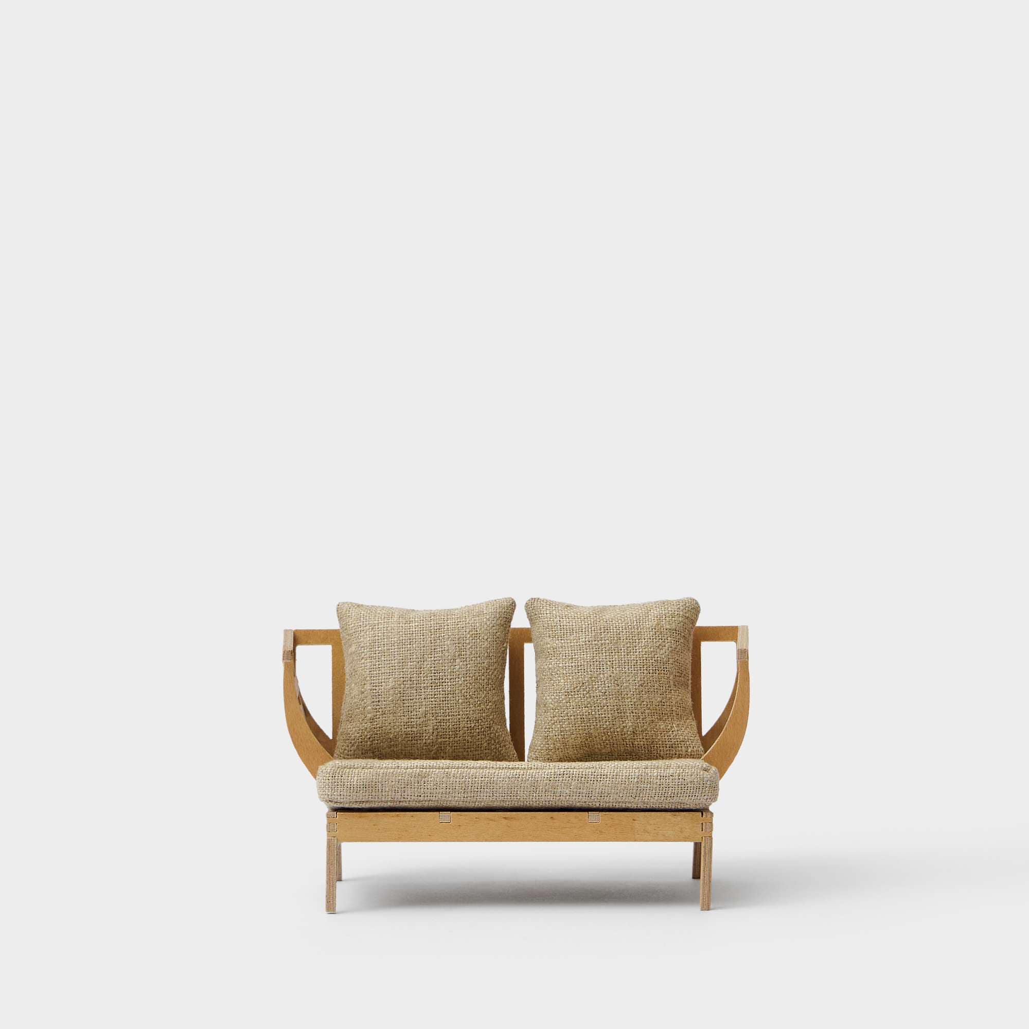 Miniature Wooden sofa 2-seater