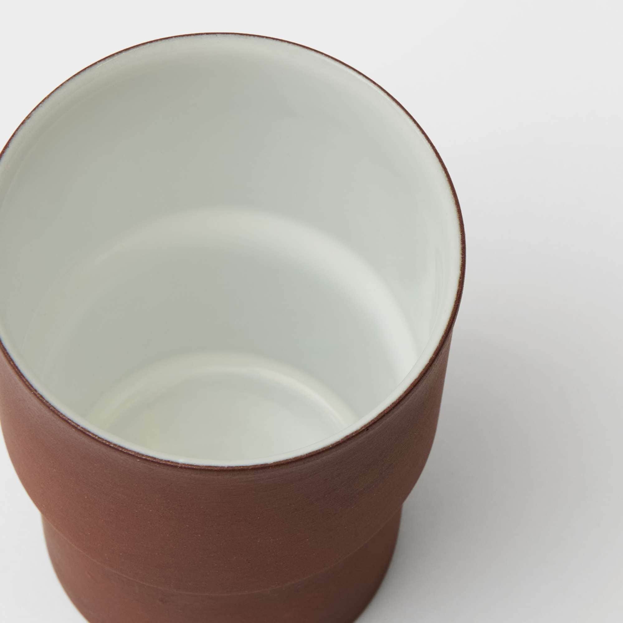 Mug terracotta/white 30 cl