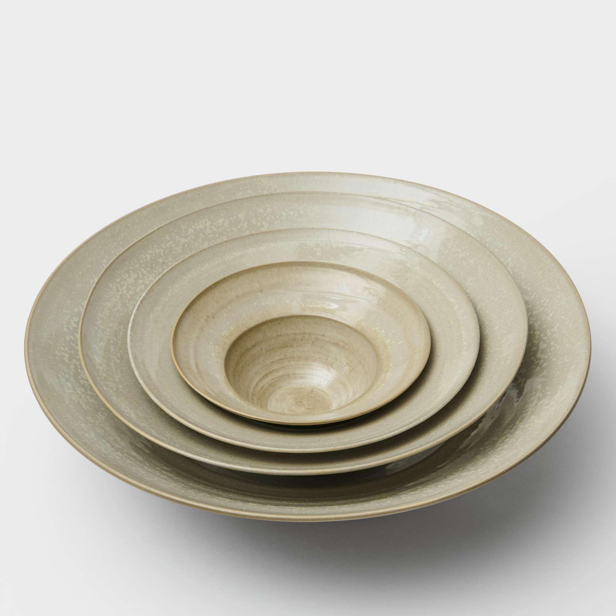 Bowl with rim crystal glaze/brown 15 cm